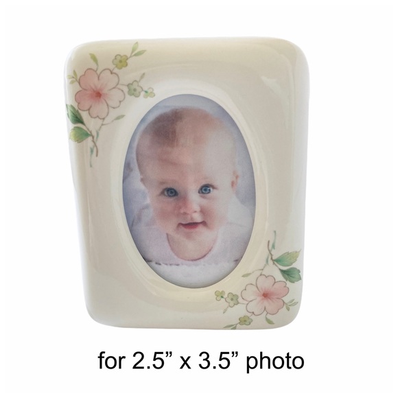 Mini Ceramic Baby Floral Photo Frame - Picture 2 of 6